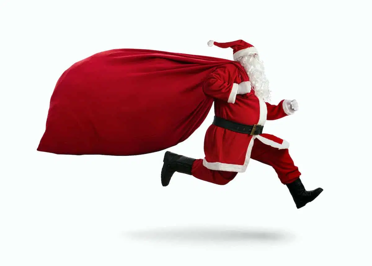 Santa running.....it's not too late to share gratitude with employees this holiday season!