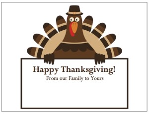 Thanksgiving Thank You Cards - "Turkey Talk"