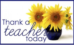 It's May, but there's still time for teacher appreciation! Thank a teacher today.