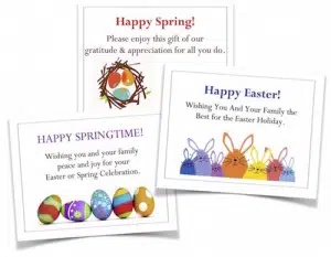 Free gift enclosure card along with your Easter Ham Gifts!