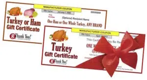 Thankgiving Gift Certificates by gThankYou - Your Choice Turkey or Turkey Or Ham Certificates
