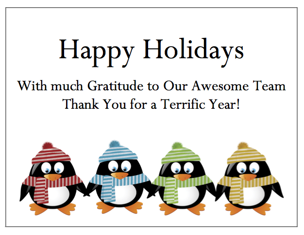 New designs for your holiday employee thank you!