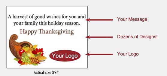 Whether you are sharing a Thanksgiving turkey gift or holiday gift of appreciation we have the perfect themed gift Enclosure Card for you, for free.