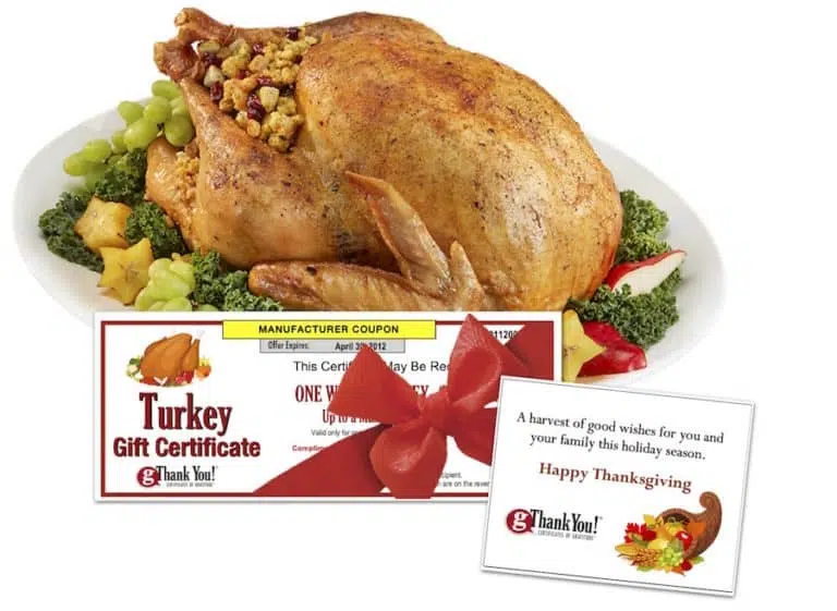 Pandemic makes frozen turkey gifts unpractical - choose Turkey Gift Certificates from gThankYou instead!