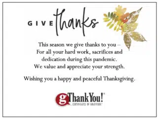 Give Thanks Enclosure Card - Thanksgiving Thanks Made Easy