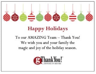 What employees really want! Your thanks and a gThankYou Gift Certificate!