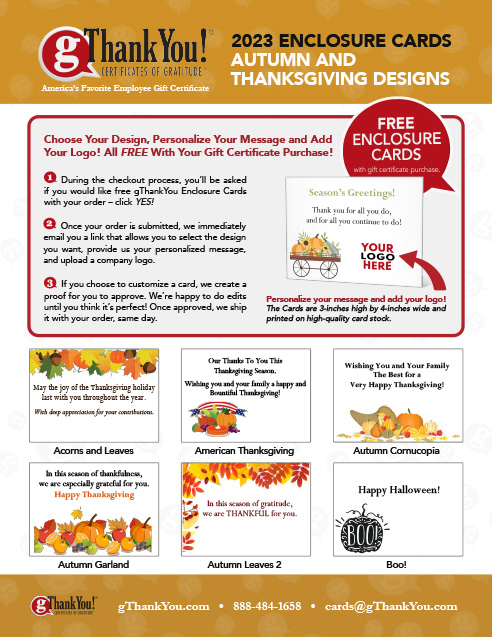 Download gThankYou! Thanksgiving Enclosure Card Catalog