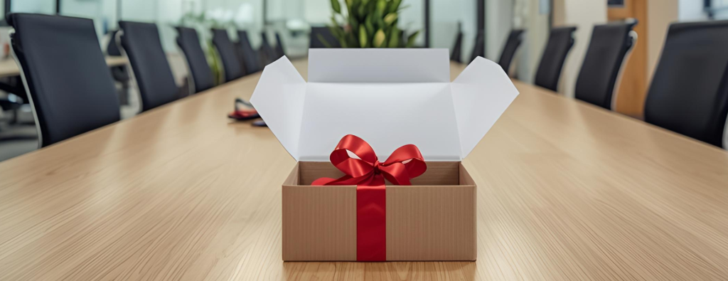 Corporate gift of grocery gift certificates