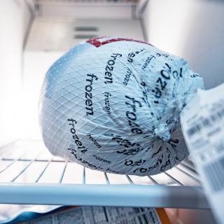 Frozen Turkey brought with gThankYou Turkey Gift Certifcate