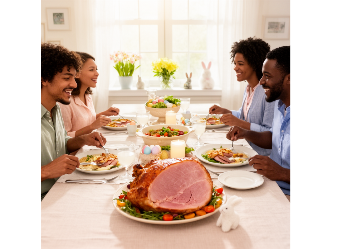 Family who used Ham gift certificate for dinner