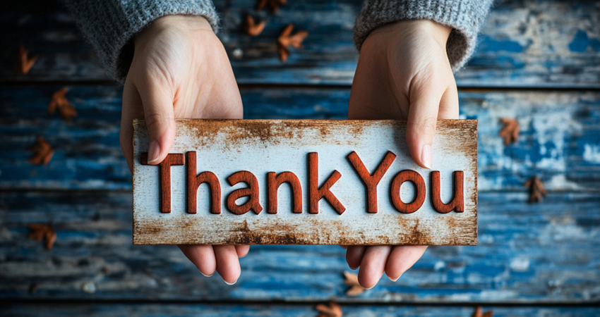 Gratitude exercise for groups start with a thank you.