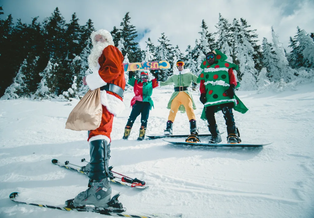 Holiday work party on the slopes